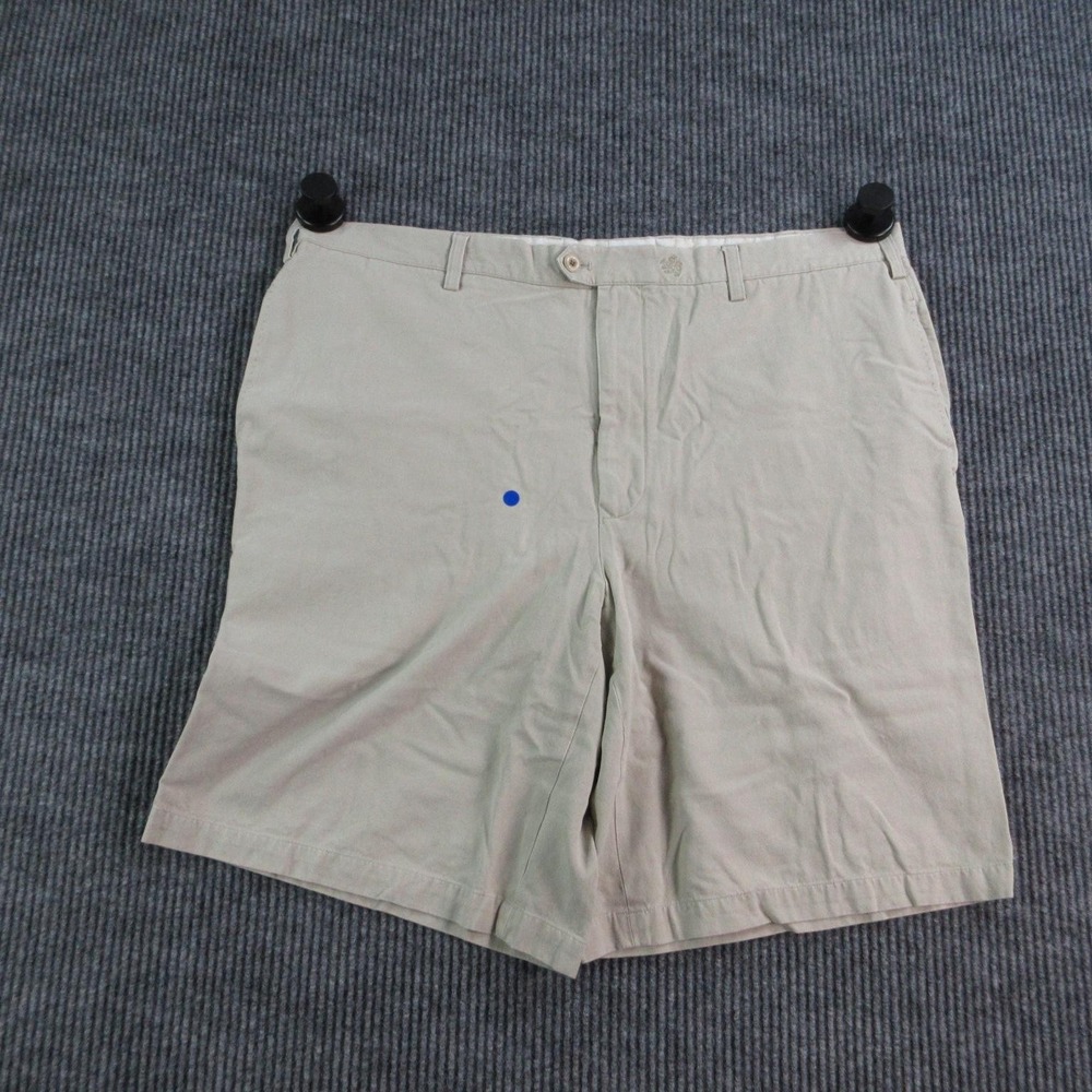 Nat Nast Shorts Mens 40 Beige Chino Silk Cotton Spandex Pleated 40x10*